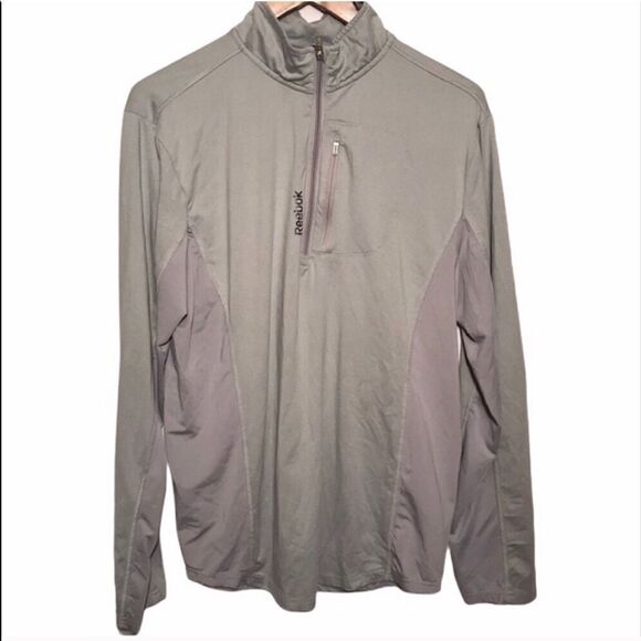 Men’s Reebok Grey 1/4 Zip Pullover Jacket - Picture 1 of 6